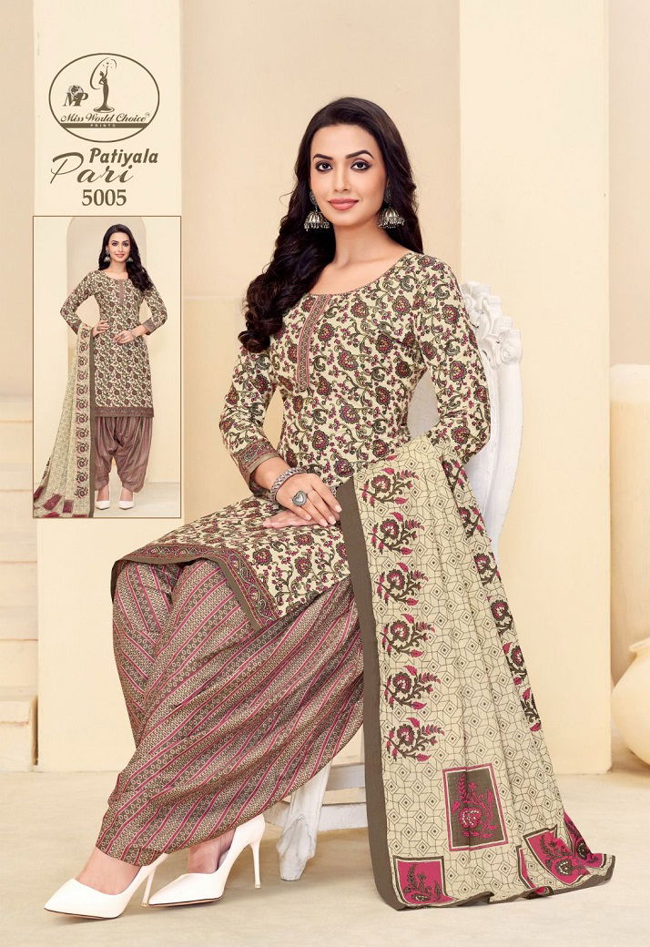 Patiyala Pari Vol 5 By Miss World Printed Cotton Dress Material Wholesale Online